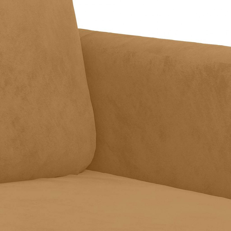 Sofa 3-osobowa, brązowa, 180 cm, tapicerowana aksamitem