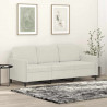 Sofa 3-osobowa, kremowy, 180 cm, tapicerowana aksamitem