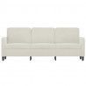 Sofa 3-osobowa, kremowy, 180 cm, tapicerowana aksamitem