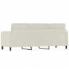 Sofa 3-osobowa, kremowy, 180 cm, tapicerowana aksamitem