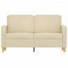 2-osobowa sofa, kremowa, 120 cm, tapicerowana tkaniną