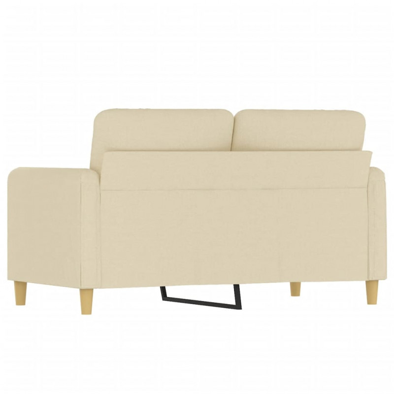 2-osobowa sofa, kremowa, 120 cm, tapicerowana tkaniną