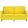 Sofa 2-osobowa, jasnożółta, 120 cm, tapicerowana tkaniną
