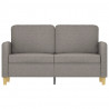 Sofa 2-osobowa, kolor taupe, 120 cm, tapicerowana tkaniną