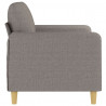 Sofa 2-osobowa, kolor taupe, 120 cm, tapicerowana tkaniną