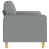 Sofa 2-osobowa, jasnoszara, 140 cm, tapicerowana tkaniną
