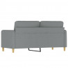 Sofa 2-osobowa, jasnoszara, 140 cm, tapicerowana tkaniną