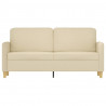 2-osobowa sofa, kremowa, 140 cm, tapicerowana tkaniną