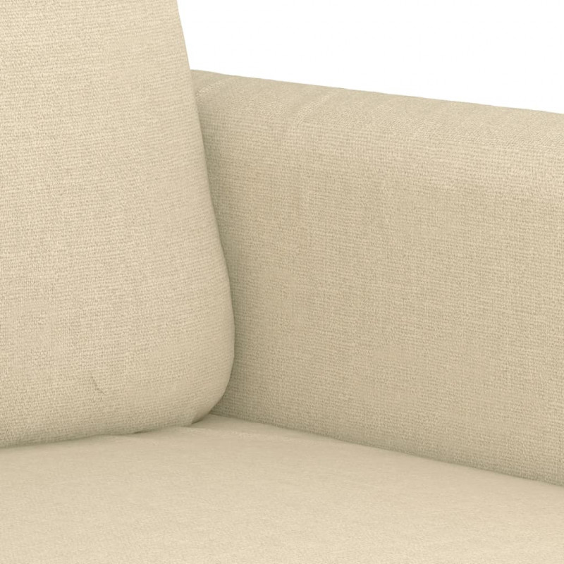 2-osobowa sofa, kremowa, 140 cm, tapicerowana tkaniną