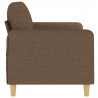 Sofa 2-osobowa, brązowa, 140 cm, tapicerowana tkaniną