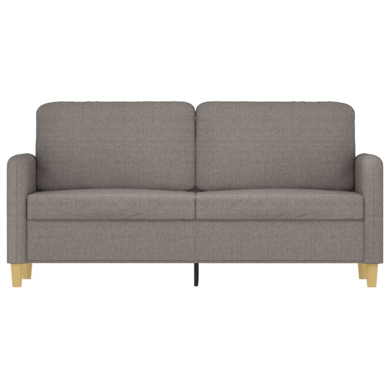 Sofa 2-osobowa, kolor taupe, 140 cm, tapicerowana tkaniną