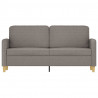 Sofa 2-osobowa, kolor taupe, 140 cm, tapicerowana tkaniną