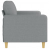 Sofa 3-osobowa, jasnoszara, 180 cm, tapicerowana tkaniną