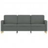 Sofa 3-osobowa, ciemnoszara, 180 cm, tapicerowana tkaniną