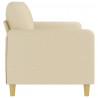 3-osobowa sofa, kremowa, 180 cm, tapicerowana tkaniną