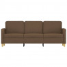 Sofa 3-osobowa, brązowa, 180 cm, tapicerowana tkaniną