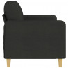 Sofa 3-osobowa, czarna, 180 cm, tapicerowana tkaniną