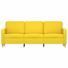 Sofa 3-osobowa, jasnożółta, 180 cm, tapicerowana tkaniną