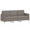 Sofa 3-osobowa, kolor taupe, 180 cm, tapicerowana tkaniną
