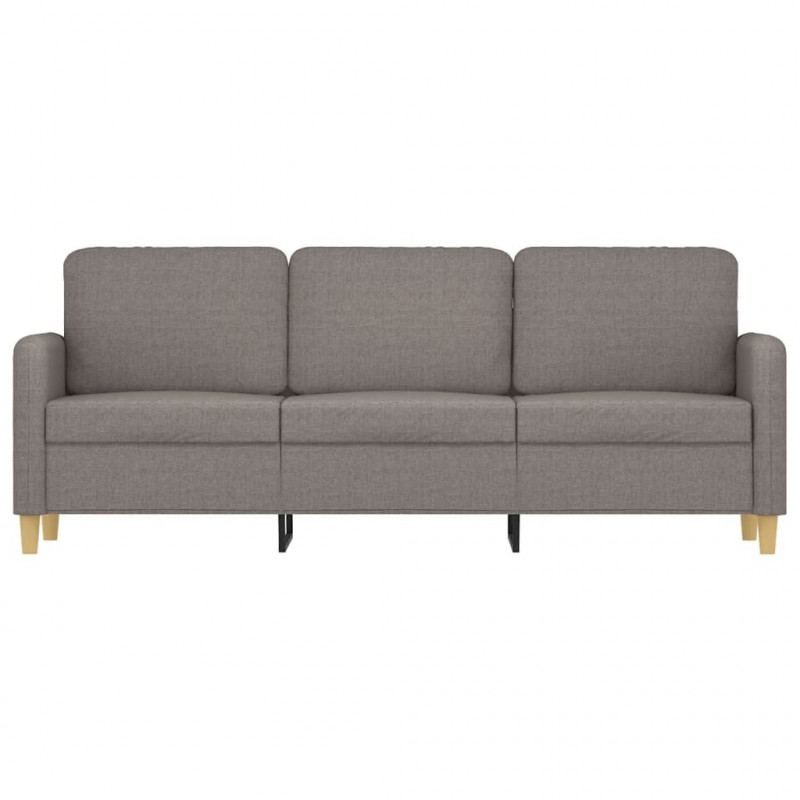 Sofa 3-osobowa, kolor taupe, 180 cm, tapicerowana tkaniną