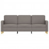 Sofa 3-osobowa, kolor taupe, 180 cm, tapicerowana tkaniną