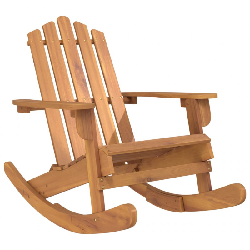 Fotel bujany Adirondack, lite drewno akacjowe