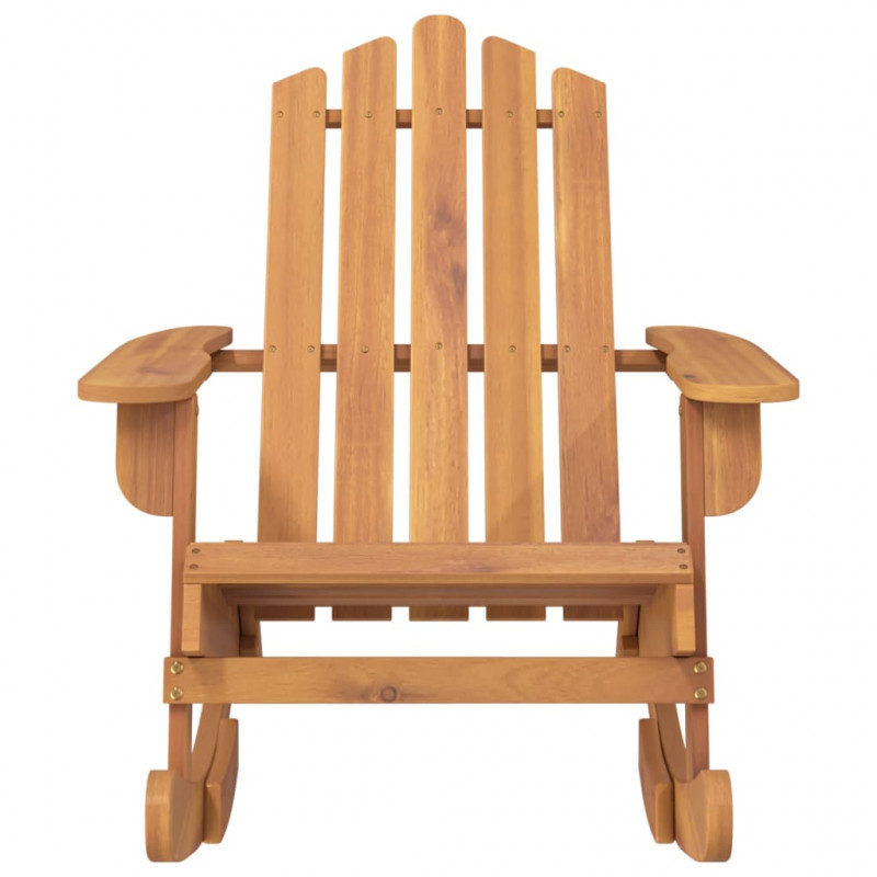 Fotel bujany Adirondack, lite drewno akacjowe