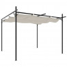 Pergola ze zwijanym dachem, kremowa, 295x292x230 cm