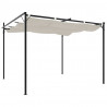 Pergola ze zwijanym dachem, kremowa, 295x292x230 cm