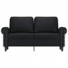 2-osobowa sofa, czarna, 120 cm, sztuczna skóra