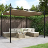 Pergola ze zwijanym dachem, taupe, 295x292x230 cm