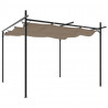 Pergola ze zwijanym dachem, taupe, 295x292x230 cm