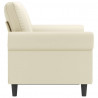 2-osobowa sofa, kremowy, 120 cm, sztuczna skóra