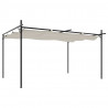 Pergola ze zwijanym dachem, kremowa, 395x292x230 cm