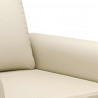 2-osobowa sofa, kremowy, 120 cm, sztuczna skóra