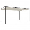 Pergola ze zwijanym dachem, kremowa, 395x292x230 cm