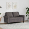 2-osobowa sofa, szary, 120 cm, sztuczna skóra