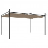 Pergola ze zwijanym dachem, taupe, 395x292x230 cm