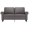2-osobowa sofa, szary, 120 cm, sztuczna skóra