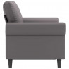2-osobowa sofa, szary, 120 cm, sztuczna skóra