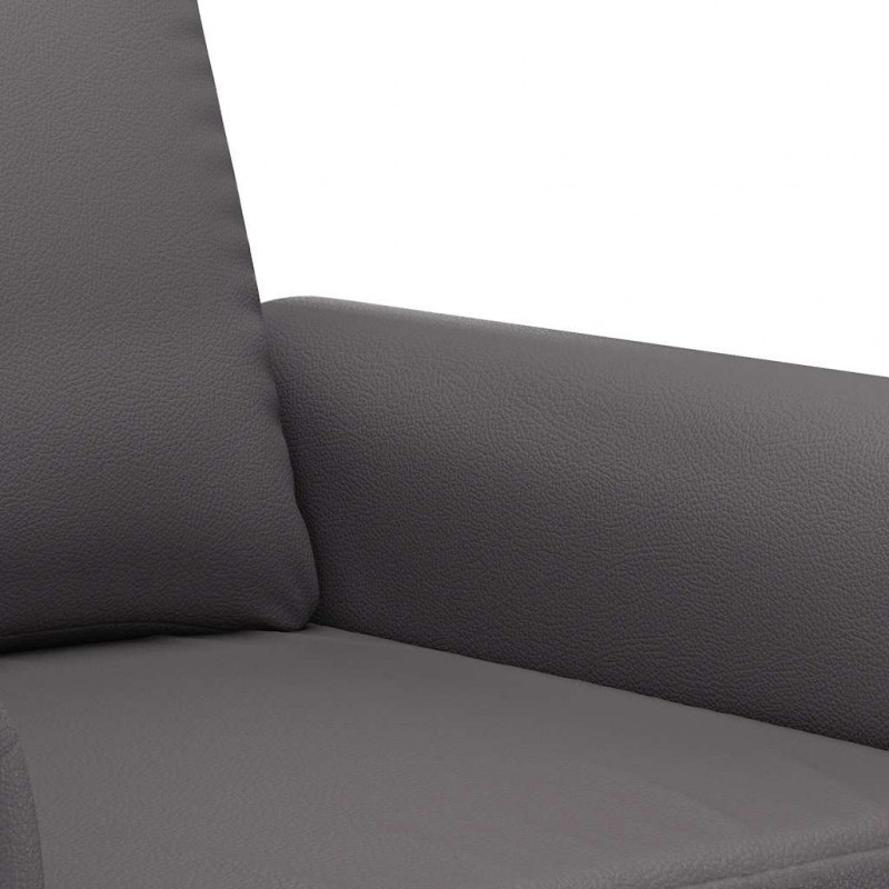 2-osobowa sofa, szary, 120 cm, sztuczna skóra