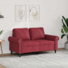 2-osobowa sofa, winna czerwień, 120 cm, sztuczna skóra