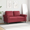 2-osobowa sofa, winna czerwień, 120 cm, sztuczna skóra