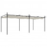 Pergola ze zwijanym dachem, kremowa, 589x292x230 cm