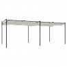 Pergola ze zwijanym dachem, kremowa, 589x292x230 cm
