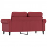 2-osobowa sofa, winna czerwień, 120 cm, sztuczna skóra