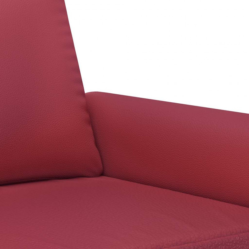2-osobowa sofa, winna czerwień, 120 cm, sztuczna skóra