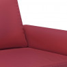 2-osobowa sofa, winna czerwień, 120 cm, sztuczna skóra