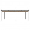 Pergola ze zwijanym dachem, taupe, 589x292x230 cm
