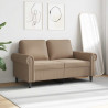 2-osobowa sofa, kolor cappuccino, 120 cm, sztuczna skóra